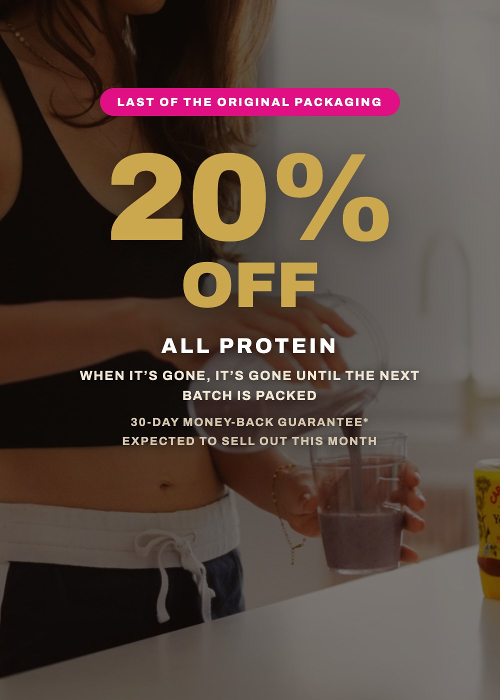 20% off all Lupin Gold protein - lupin protein smoothie